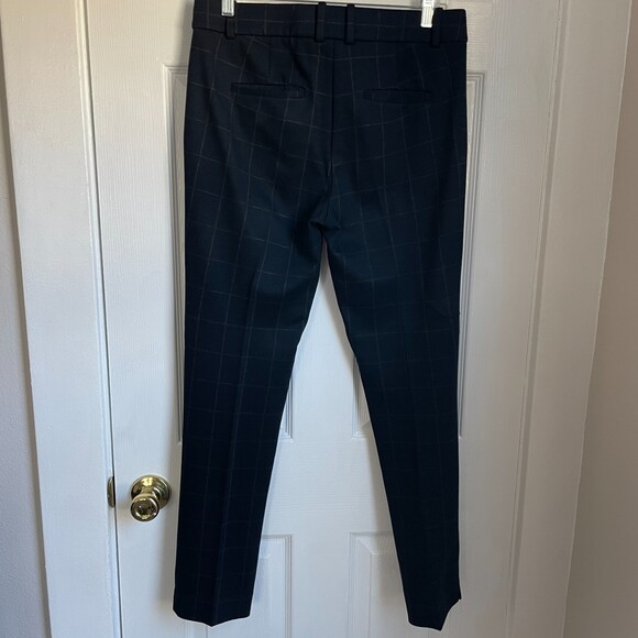 Theory Womens Windowpane Dress Pants Navy office work academia - Picture 2 of 9